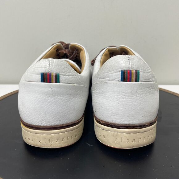 Royal Albartross Golf Shoes Men‎ Size 12 The Pontiac Spikeless White Leather - Picture 8 of 15